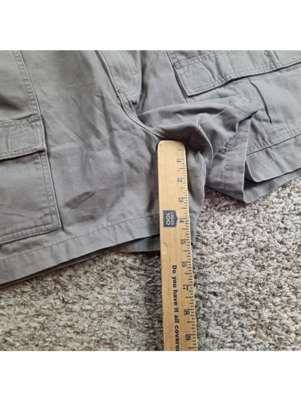RedHead Cargo Shorts Mens 46 Gray Ripstop Cotton Utility Pockets Tags
